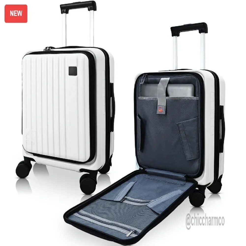 20 Inch Expandable Hard Shell Carry On Luggage with Laptop Compartment